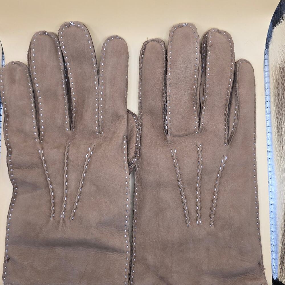Vintage Coach Men's Suede Leather Winter Gloves in Size Medium